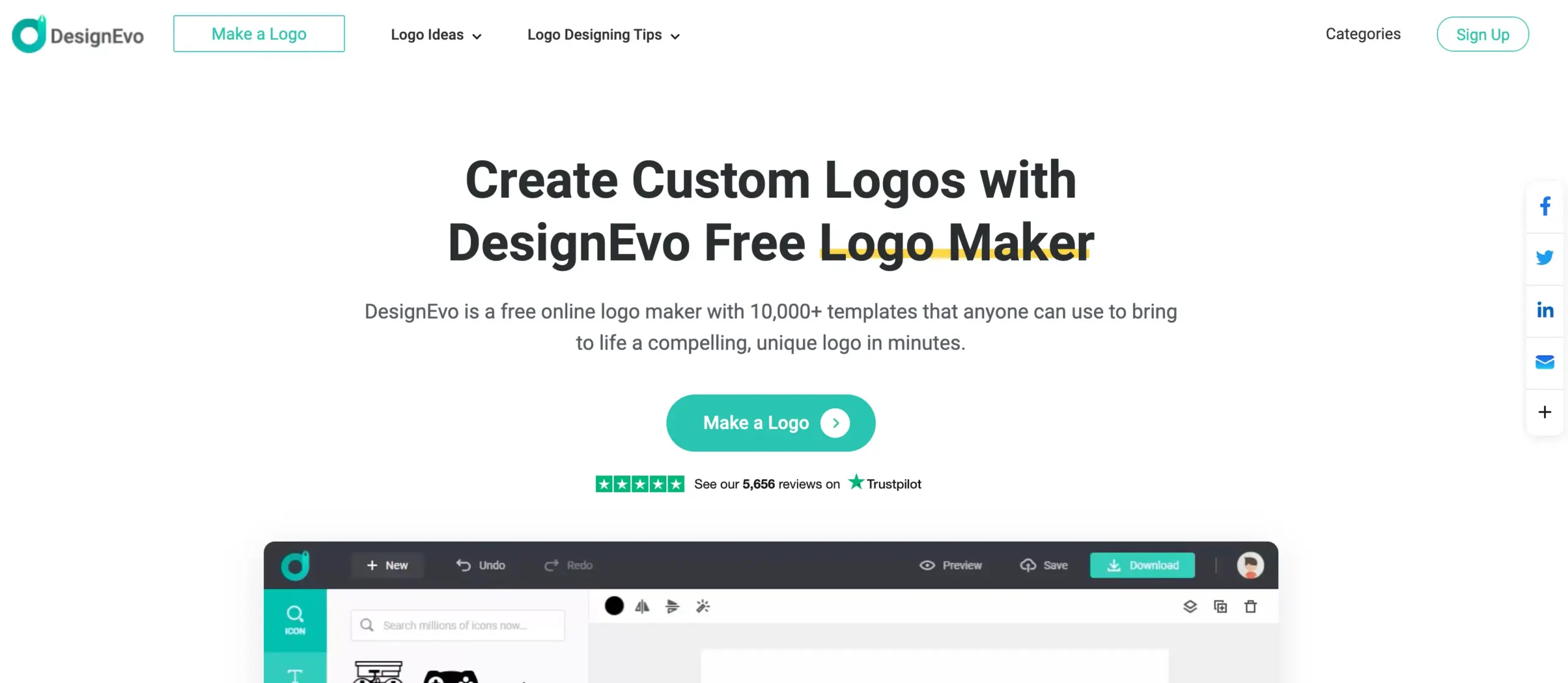 Das Foto zeigt die Anmeldeseite von Design Evo